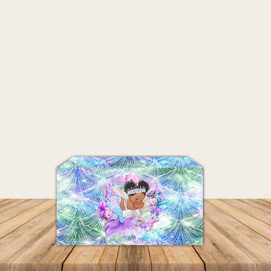 Mermaid Baby Shower Tablecloth Custom Made Table Cover-ubackdrop