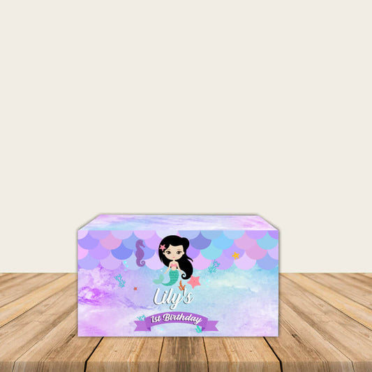 Mermaid Birthday Tablecloth Custom Made Table Cover-ubackdrop
