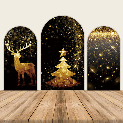 Merry Christmas Happy New Year Chiara Arched Wall Covers-ubackdrop