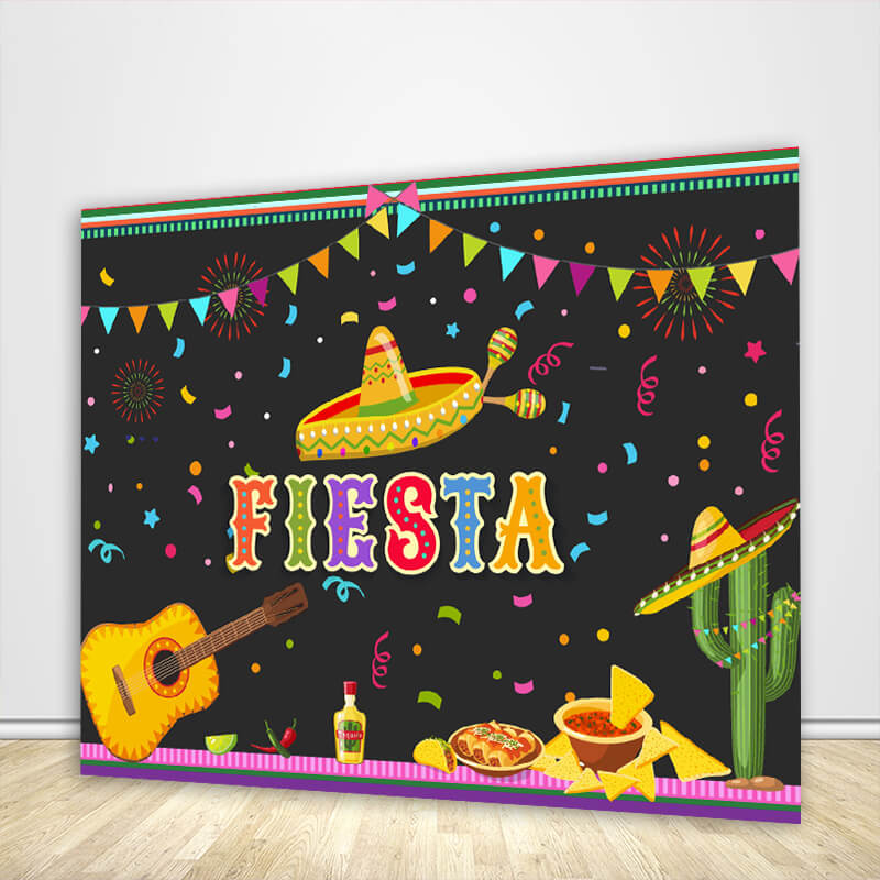 Mexican Fiesta Theme Backdrop | Mexican Party Decoration - Designed, Printed & Shipped-ubackdrop