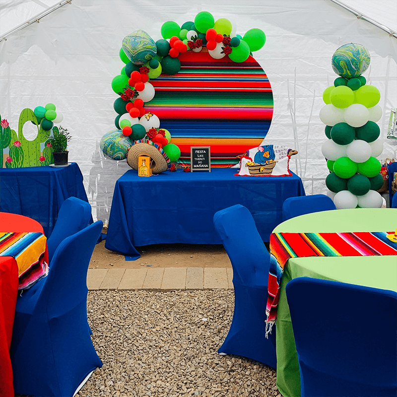 Mexican Fiesta Theme Round Backdrop | Mexican Party Decoration-ubackdrop