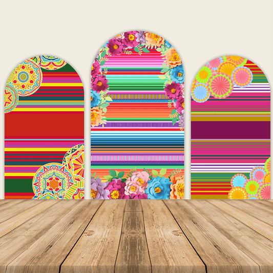 Mexican Theme Party Decoration Chiara Backdrop Arched Wall Covers ONLY-ubackdrop