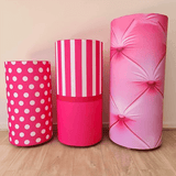 Pink Utility Pedestal Covers Plinth Cover Printed Fabric Pedestal Cover