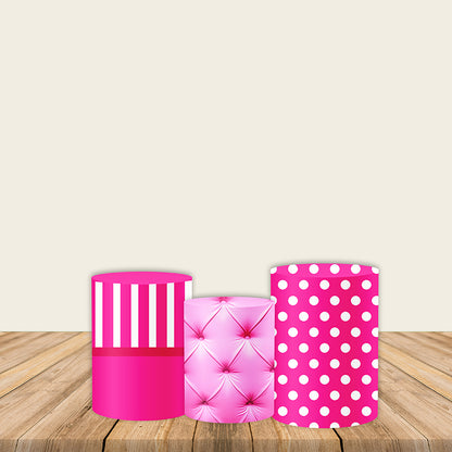 Pink Utility Pedestal Covers Plinth Cover Printed Fabric Pedestal Cover-ubackdrop