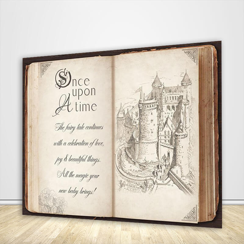Once Upon a Time Story Book Backdrop Storybook Party Backdrop Banner-ubackdrop
