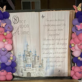Once Upon a Time Storybook Backdrop for Girl's Birthday Party Decoration
