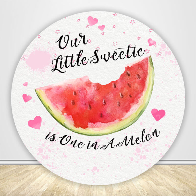 One in a Melon Round Backdrop Cover-ubackdrop
