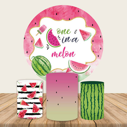 One in a Melon Round Backdrop Cover-ubackdrop