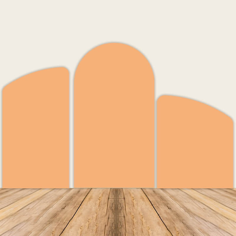 Solid Color Orange Chiara Arch Covers-ubackdrop