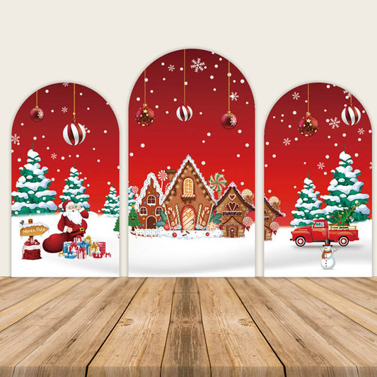 Outdoor Christmas Chiara Arched Wall Covers-ubackdrop