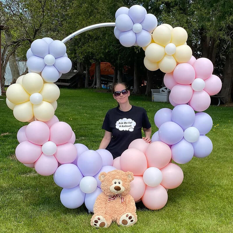 Party & Hoop Balloon Circle Loop Flower Arch Photo Booth Backdrop Stand-ubackdrop