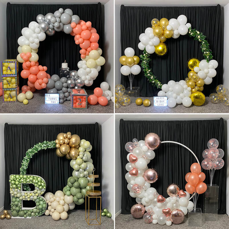 Party & Hoop Balloon Circle Loop Flower Arch Photo Booth Backdrop Stand-ubackdrop