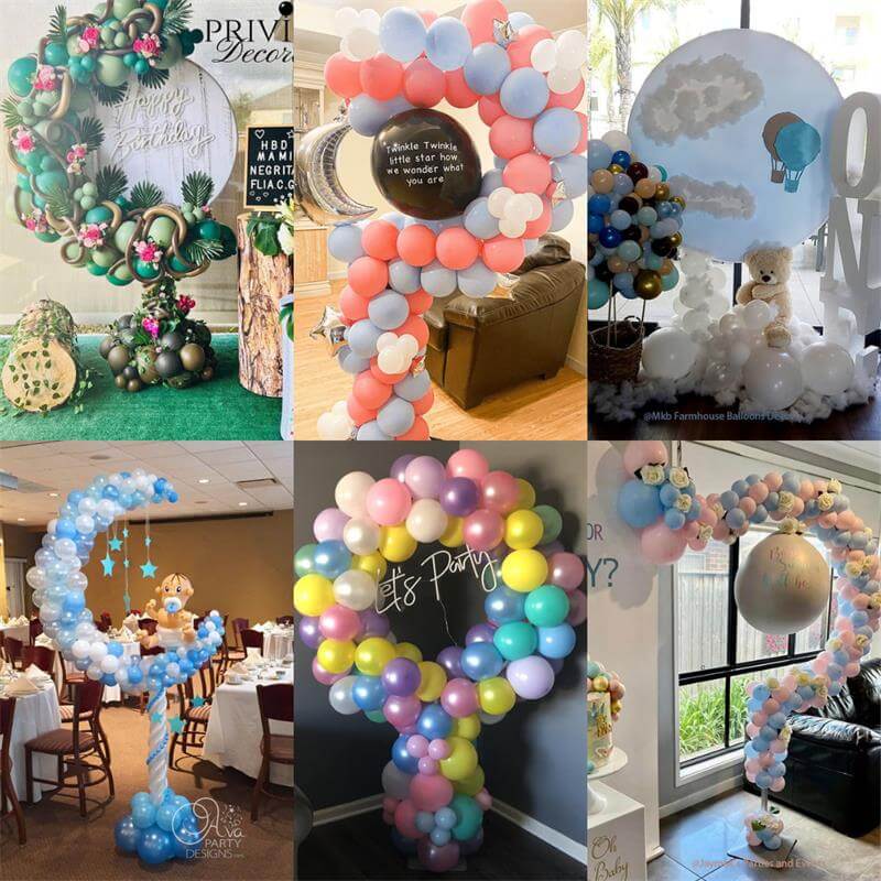 1m Party & Hoop Balloon Circle Loop Stand Moon | Question Mark | Half Circle Shape Balloon Arch Frame-ubackdrop