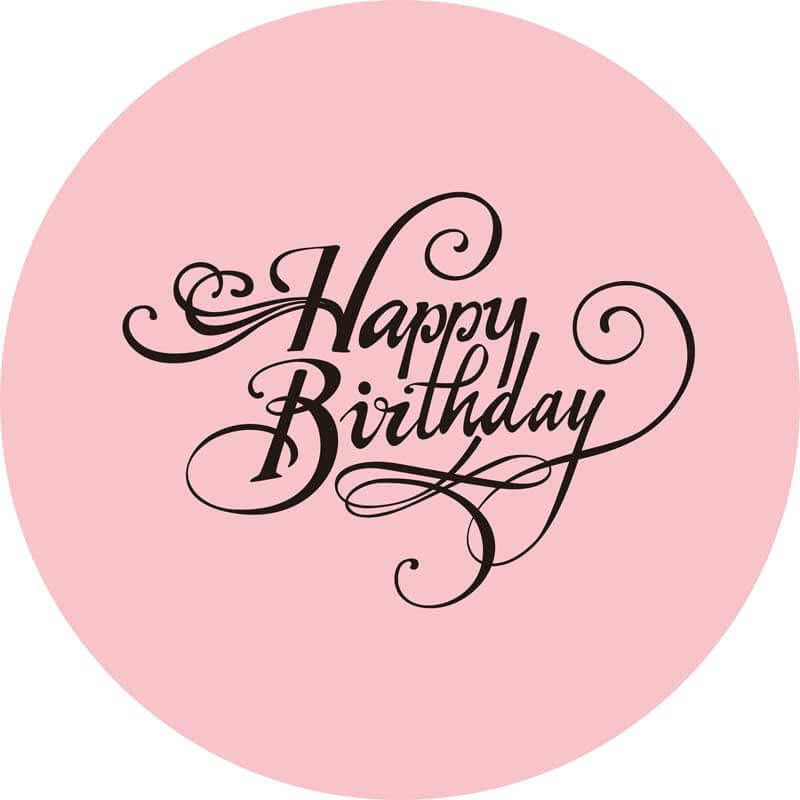 Pink Birthday Party Round Backdrop Cover-ubackdrop