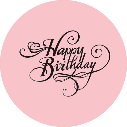 Pink Birthday Party Round Backdrop Cover-ubackdrop