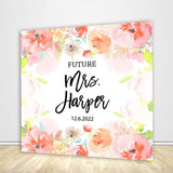 Pink Floral Custom Bridal Shower Backdrop