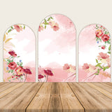 Pink Floral Wedding Arched Wall Cover