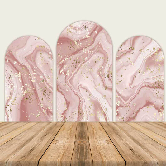 Pink Marble Chiara Arch Backdrop Covers-ubackdrop