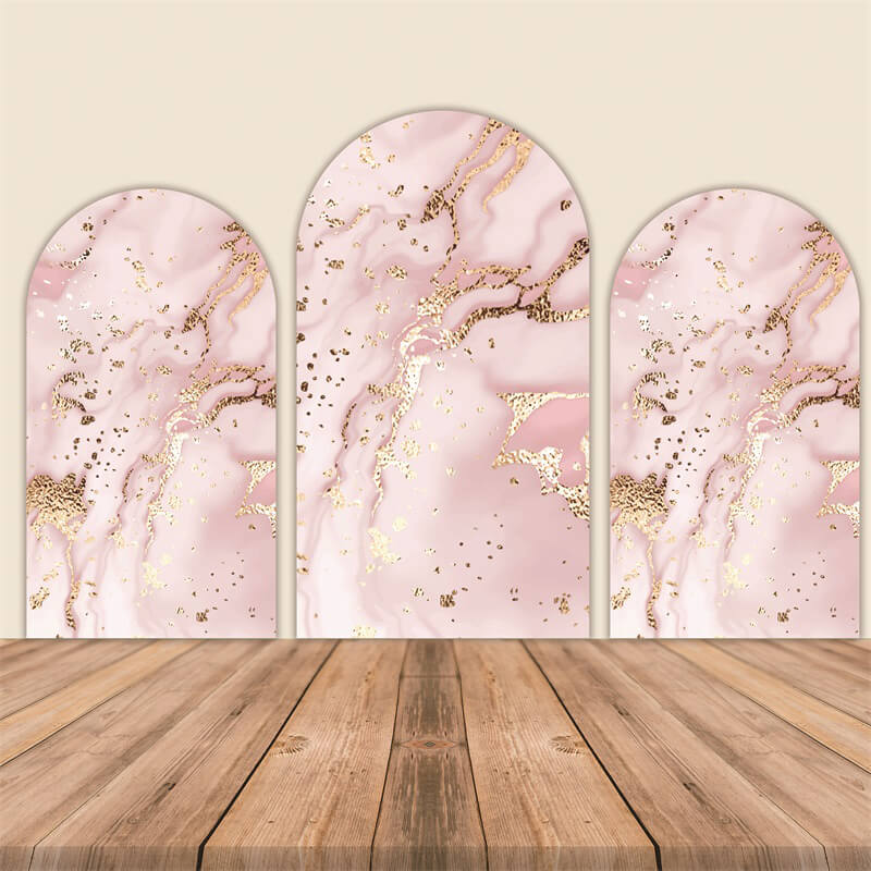 Pink Marble Chiara Arch Wall Covers-ubackdrop