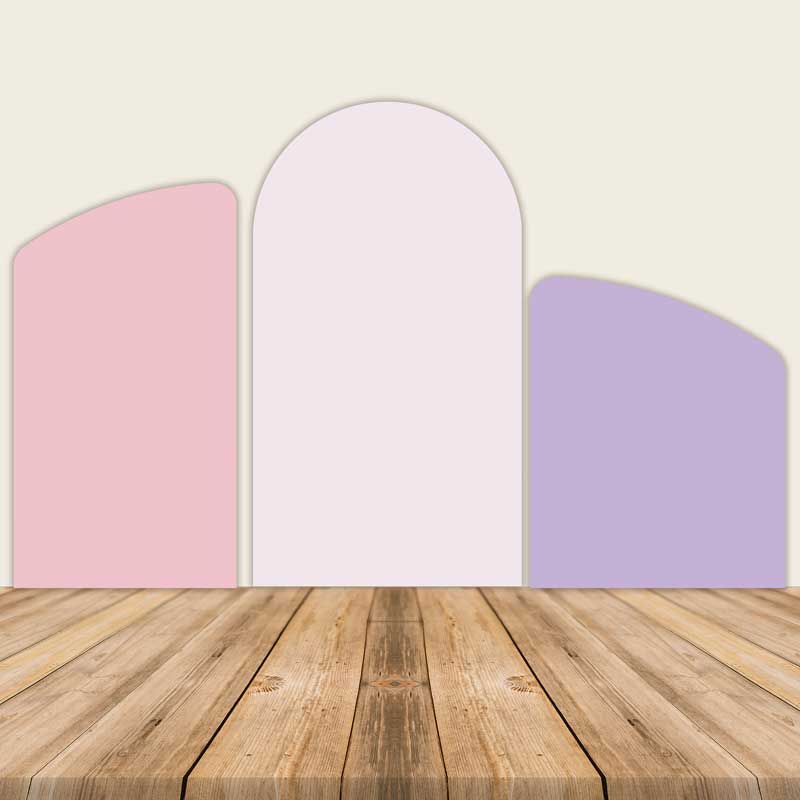 Pink Purple Baby Shower Birthday Chiara Arched Wall Covers-ubackdrop