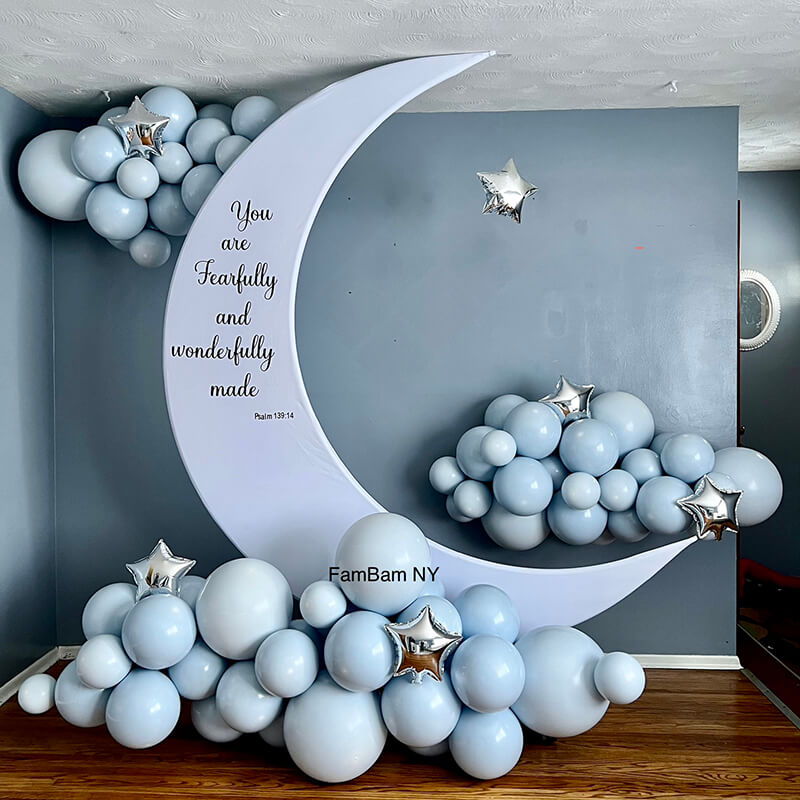 6.5ft Portable Crescent Moon Shape Stand for Baby Showers & Birthday & Wedding Events-ubackdrop