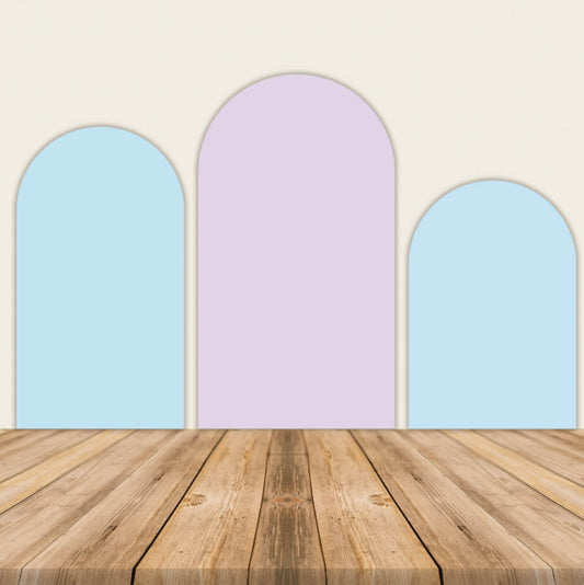 Purple Blue Chiara Arch Backdrop Set for Event Decoration-ubackdrop