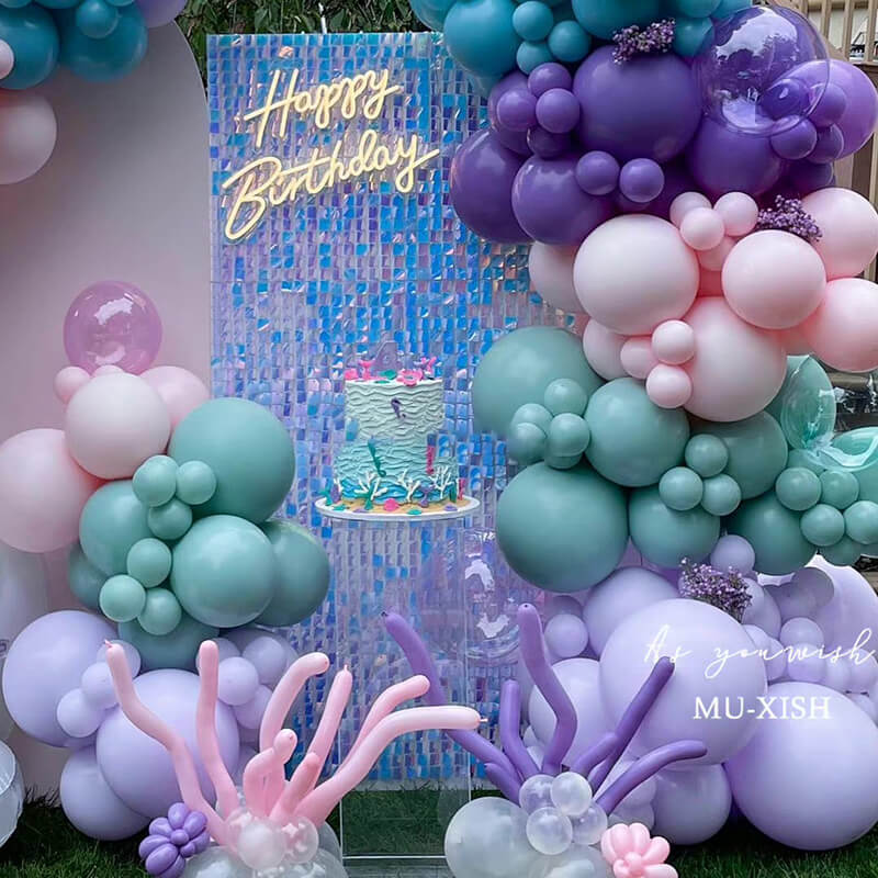 Rainbow Blue Shimmer Wall Panels – Easy Setup Wedding/Event/Theme Party Decorations-ubackdrop
