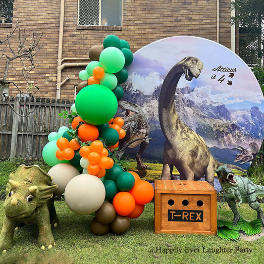 Real Dinosaur Circle Backdrop Cover-ubackdrop