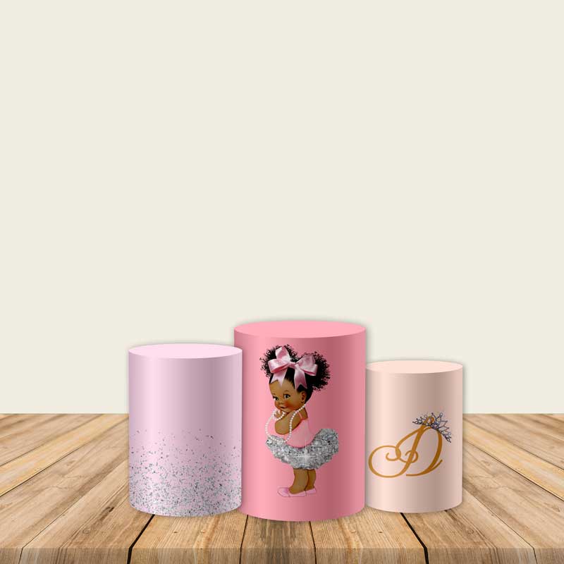 Royal Princess Theme Fabric Pedestal Covers-ubackdrop