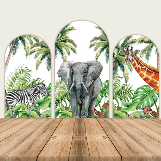 Safari Theme Birthday Chiara Arch Backdrop Covers-ubackdrop