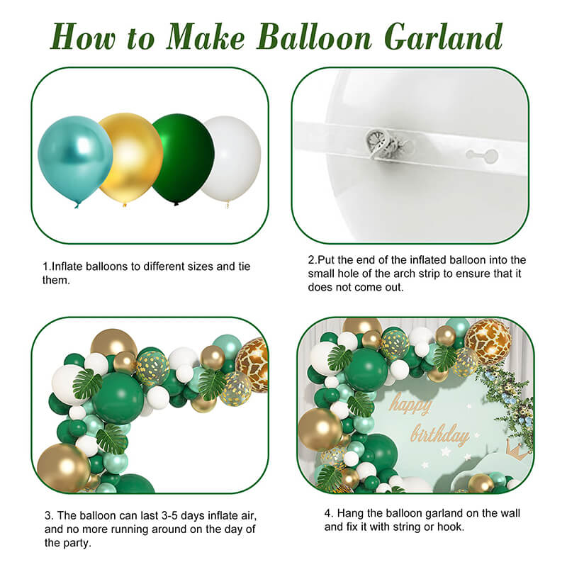 Safari Wild Birthday Balloon Garland Arch Kit-ubackdrop