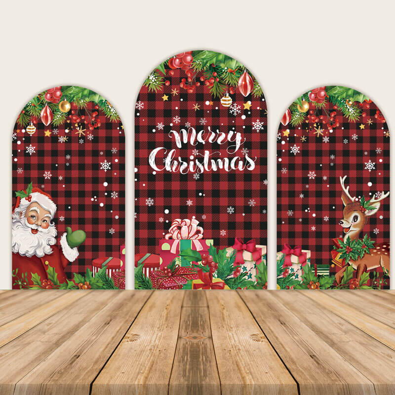 Santa Christmas Chiara Arched Wall Covers-ubackdrop