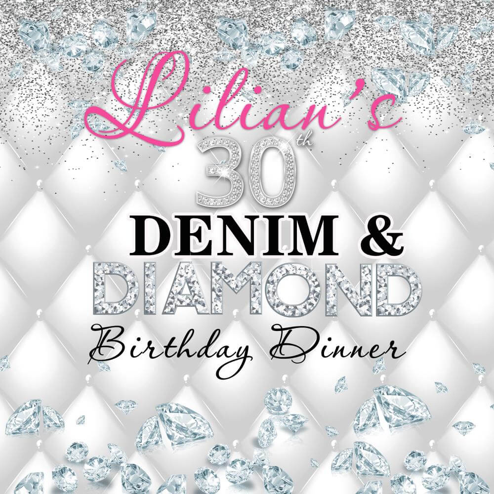 Silver Glitter Diamonds Backdrop-ubackdrop