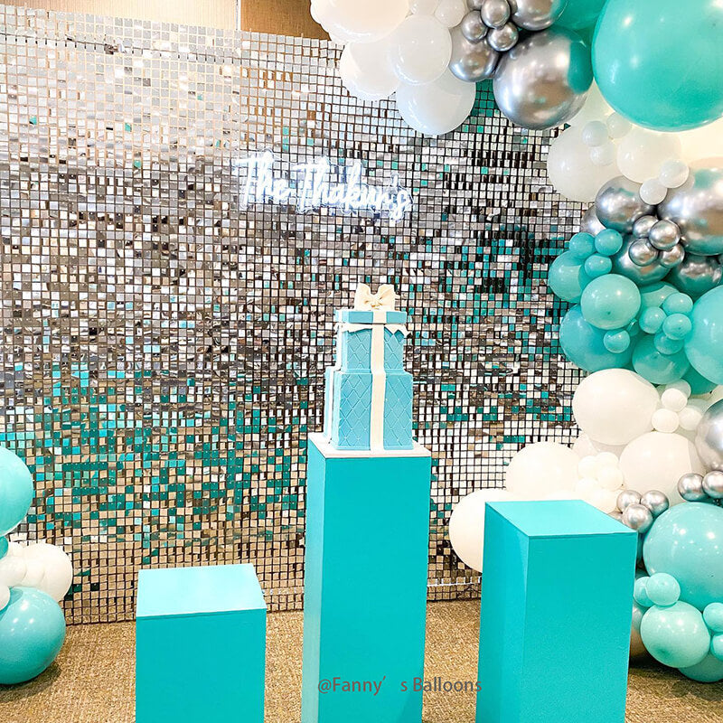 Silver Shimmer Wall Panels – Easy Setup Wedding/Event/Theme Party Decorations-ubackdrop