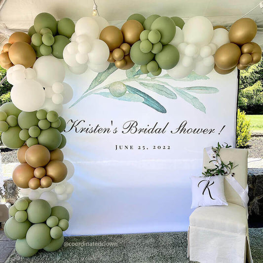 Simple Wedding Bridal Shower Photo Booth Backdrop-ubackdrop