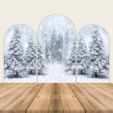 Snow Tree Trio Arch Wall Covers