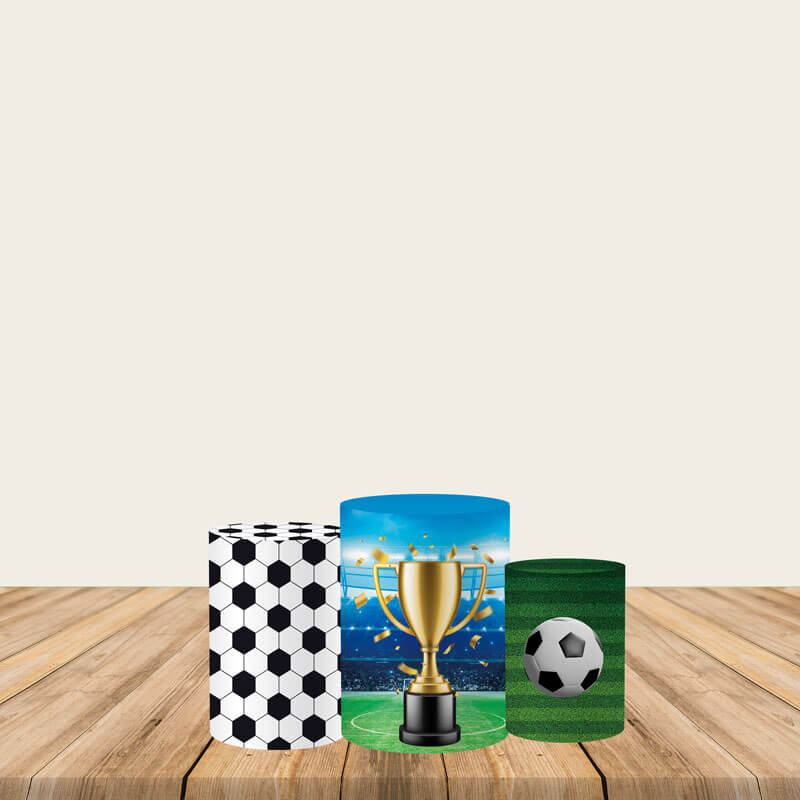 Soccer Ball Birthday Party Fabric Pedestal Covers-ubackdrop
