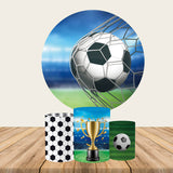 Soccer Ball Birthday Party Round Backdrop Cover