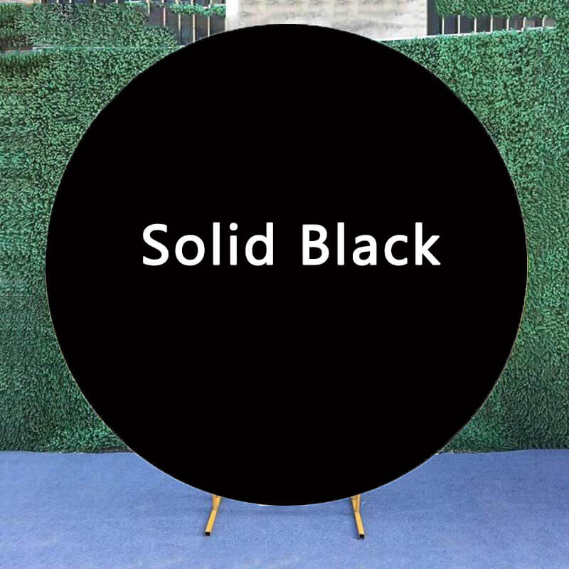 Solid Black Fabric Circle Backdrop Cover-ubackdrop