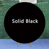 Solid Black Fabric Circle Backdrop Cover