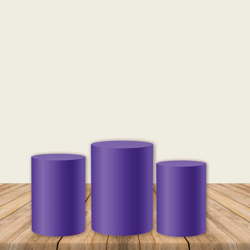 Solid Purple Fabric Pedestal Covers-ubackdrop