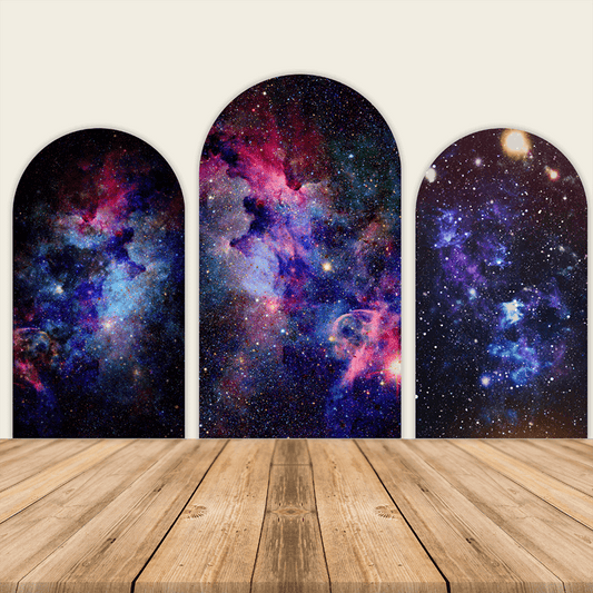 Starry Sky Theme Birthday Party Decoration Chiara Backdrop Arched Wall Covers ONLY-ubackdrop