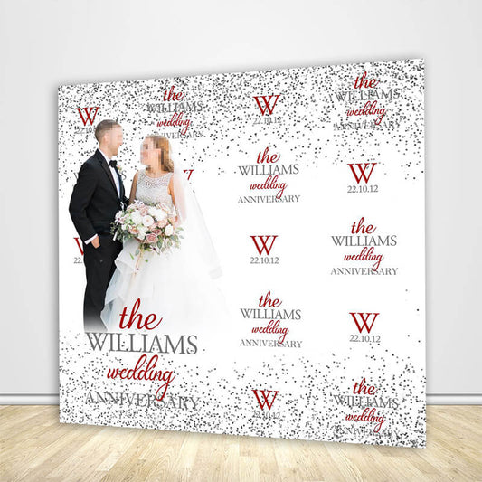 Step and Repeat Wedding Backdrop Banner-ubackdrop