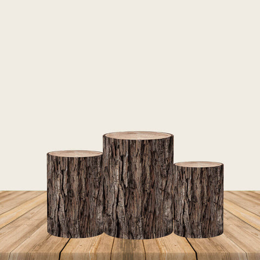 Tree Stump Fabric Pedestal Covers-ubackdrop