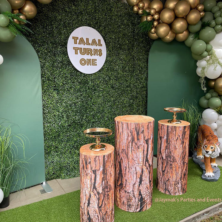 Tree Stump Utility Pedestal Covers Plinth Cover Printed Fabric Pedesta