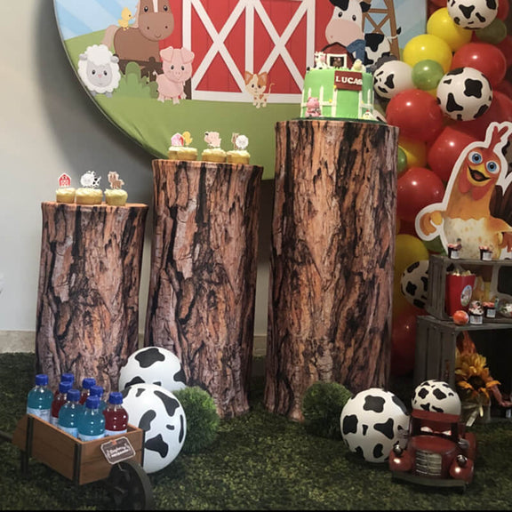 Tree Stump Utility Pedestal Covers Plinth Cover Printed Fabric Pedesta