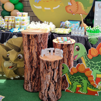 Tree Stump Utility Pedestal Covers Plinth Cover Printed Fabric Pedestal Cover-ubackdrop