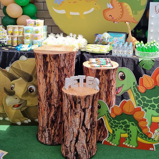 Tree Stump Utility Pedestal Covers Plinth Cover Printed Fabric Pedestal Cover-ubackdrop