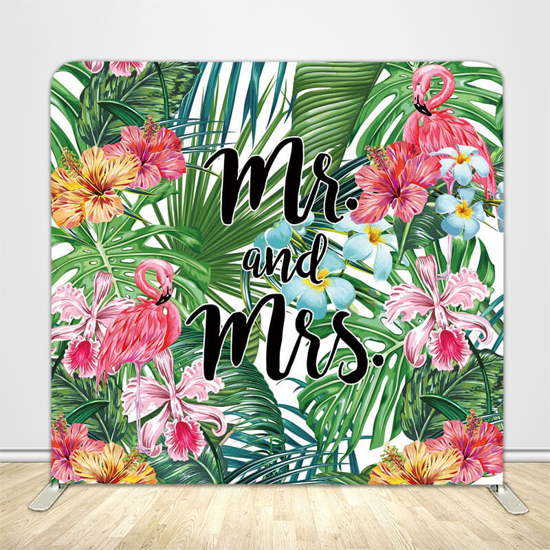 Tropical Wedding Tension Fabric Backdrop Frame with Cover-ubackdrop