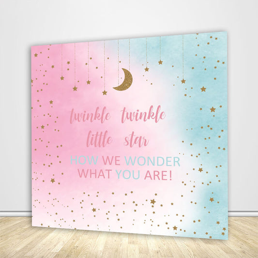 Twinkle Twinkle Little Star Gender Reveal Backdrop-ubackdrop
